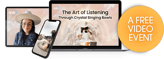 Sink into stillness w/the shimmering sounds of crystal singing bowls