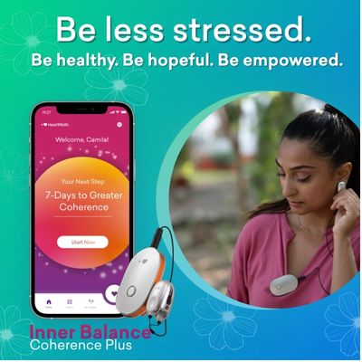 Be less stressed. HeartMath Inner Balance Coherence +