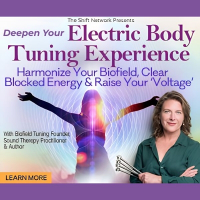 Tuning fork sound therapy session for the human biofield